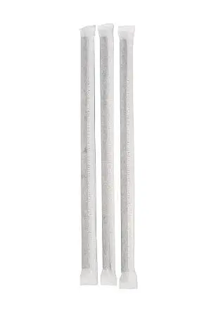 Фото №6 - Одноразовая продукция: Трубочки для коктейля 8х240мм без изгиба черные в инд.упак. /пач.=250 шт.