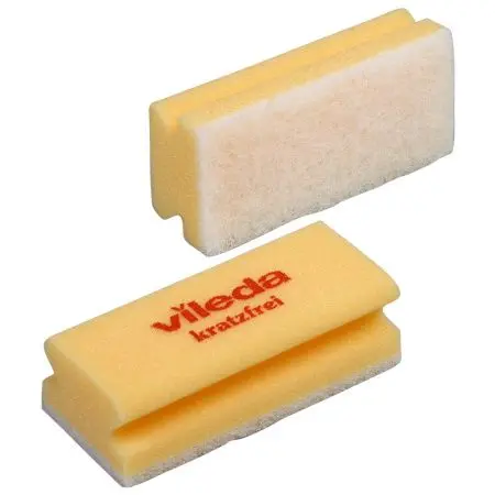 Фото №1 - Vileda: Губка 7х15см мягкая (бел.абразив) желтый