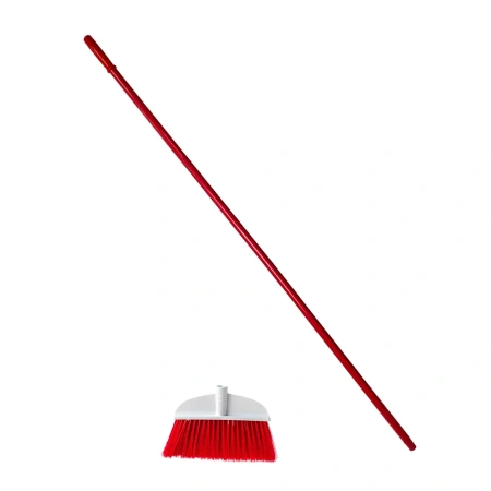 Фото №1 - Вик: Метла с рукояткой 142 см д22см красная MRY