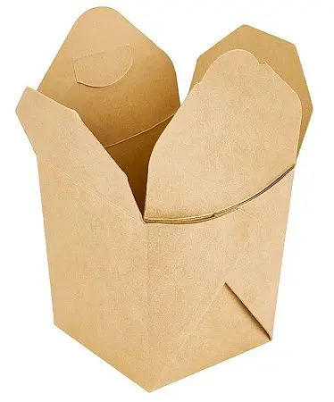 Фото №2 - Одноразовая продукция: Коробка бумажная ECO NOODLES 500 g 75х66х93мм крафт /пач.=20 шт.