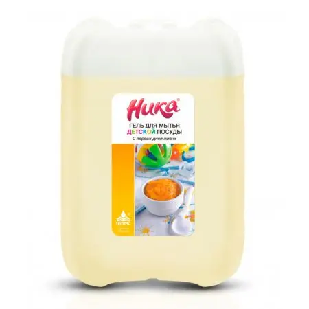 Фото №1 - Моющее средство: НИКА С ПЕРВЫХ ДНЕЙ ЖИЗНИ 5л гель для детской посуды