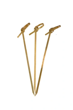 Фото №1 - Одноразовая продукция: Пика Узелок 9см бамбук /пач.=100 шт.