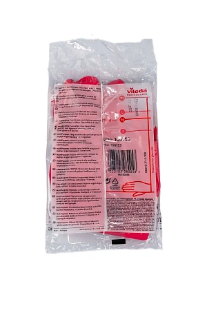 Фото №11 - Vileda: Перчатки многоцелевые M красный резиновые