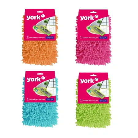 Фото №1 - Хозяйственный инвентарь: МОП насадка на швабру YORK Сальса микрофибра "лапша"