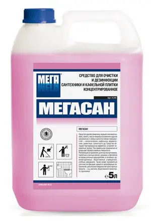 Мега: Мегасан 5л для очистки и дезинфекции сантехники