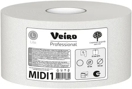 Фото №1 - Вик: Бумага туалетная 1сл 180м макулатура натуральный СЫКТЫВКАР Lite