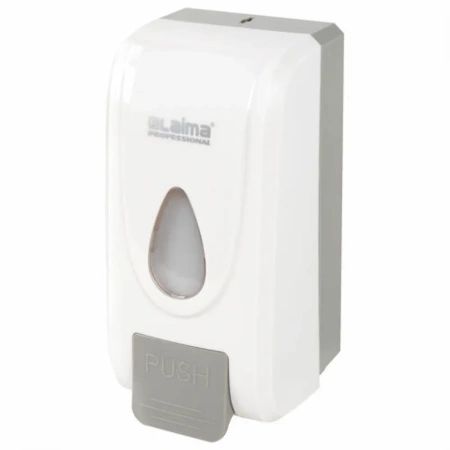 Фото №1 - Диспенсеры: для жидкого мыла 1000мл ЛАЙМА PROFESSIONAL ECONOMY наливной пластик белый