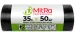 Превью №1 - Мешки для мусора: 35л 50х60 ПНД 6,2мкм Митра/Паклан черные /рул.=50 шт.