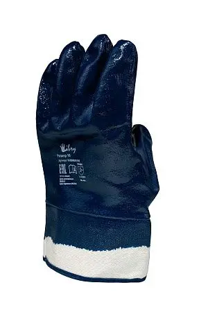 Фото №4 - Перчатки: х/б с полным нитриловым покрытием, манжет крага