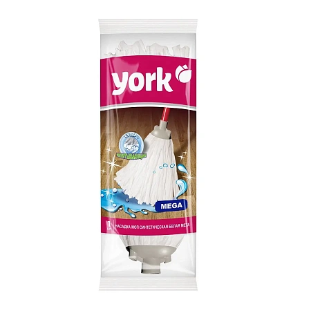 Фото №3 - Хозяйственный инвентарь: МОП насадка на швабру YORK Мега веревочная микрофибра белая