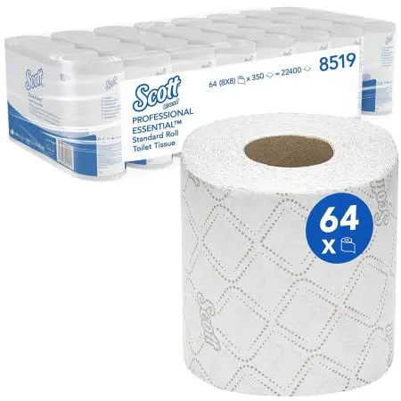 Kimberly-Clark: Бумага туалетная Скотт 2сл 42м белая /пач.=8 шт.