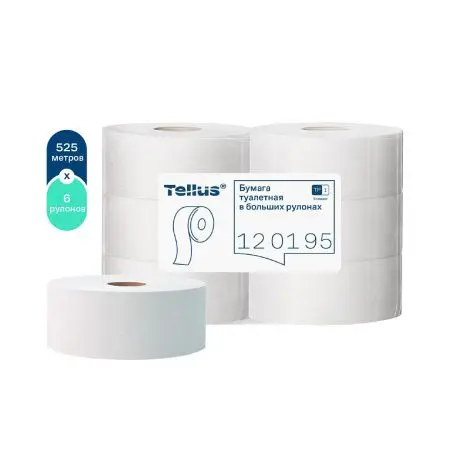 ТОРК: Бумага туалетная T1 Стандарт 1сл 525м/9,5 белая