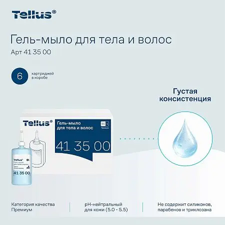 Фото №15 - ТОРК: Tellus Мыло SC1 1л гель для тела и волос Премиум светло-голубое