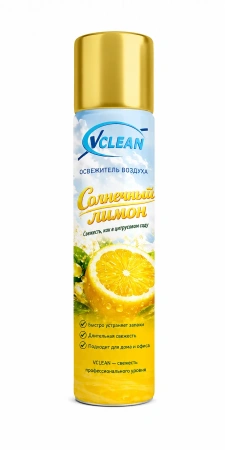 Освежители воздуха: VCLEAN 300мл СОЛНЕЧНЫЙ ЛИМОН