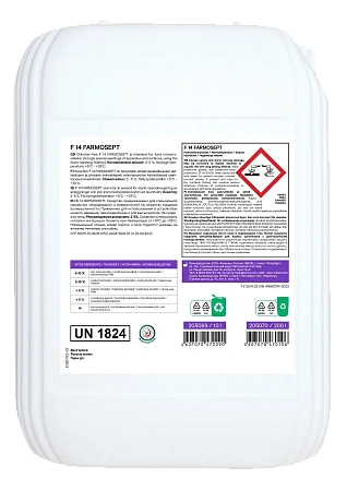 Фото №2 - Klinin: Фармосепт F14 10л сильнощелочное пенное моющее средство без хлора