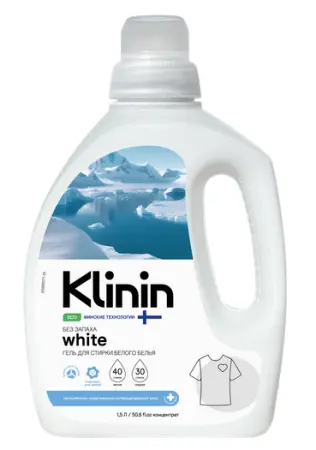 Фото №1 - Klinin: Вайт 1,5л гель для стирки белого белья