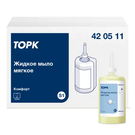 ТОРК: Мыло S1 Комфорт 1л жидкое для рук МЯГКОЕ