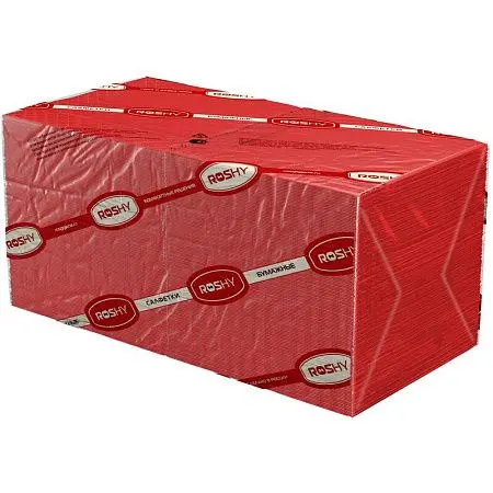 Фото №3 - Бумажные салфетки: столовые 2сл 250листов 24х24 Сыктывкар ROSHY красные