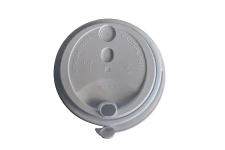 Фото №2 - Одноразовая продукция: Крышка к стакану бумажному d=90мм с питейником (клапан) ПП белая матовая /пач.=50 шт.