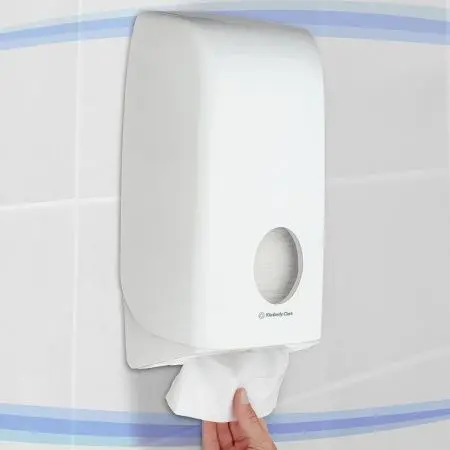 Kimberly-Clark: Диспенсер Аквариус для туалетной бумаги в пачках белый