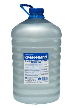 Фото №1 - Мыло жидкое: ФЛОРОДЕЛЬ крем-мыло 5л с антибактериальным эффектом