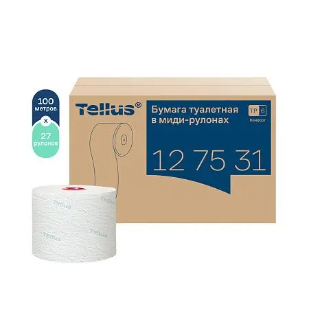 Фото №3 - ТОРК: Tellus Бумага туалетная T6 Комфорт 2сл 100м/9,9 компактный рулон белая