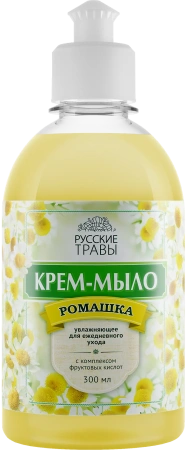 Мыло жидкое: АМС Русские травы 300мл крем-мыло Ромашка пуш-пул