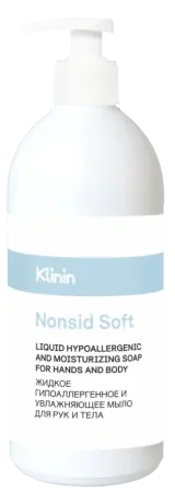 Фото №1 - Klinin МЕД: Нонсид Софт 500мл мыло жидкое гипоаллергенное с дозатором