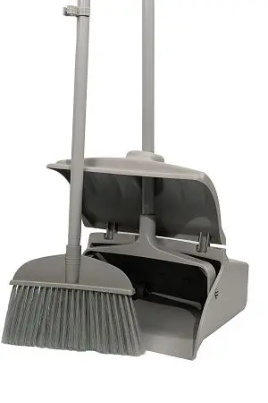 Фото №8 - Вик: Совок-контейнер с крышкой + щетка серый MRY