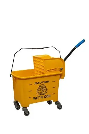 Фото №1 - Вик: Тележка 1х20 пластик с отжимом желтая MRY