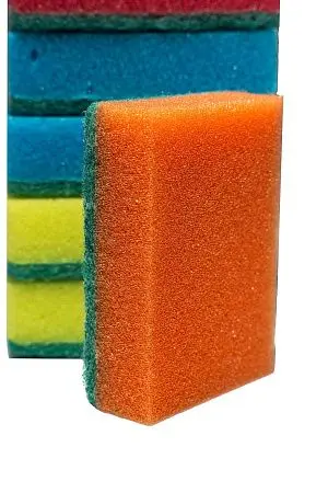 Фото №6 - Губки,скрабы: для посуды VCLEAN Макси 8.5х6х2.5 поролон+абразив /пач.=10 шт.