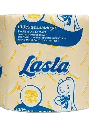 Фото №2 - Бумага туалетная: 1сл 54м целлюлоза цвет белый Ласла Классик