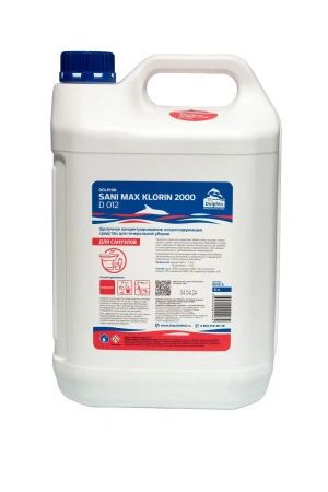 Фото №1 - Dolphin: Сани-Макс (Клорин2000) 5л щелочное средство для мытья и дезинфекции