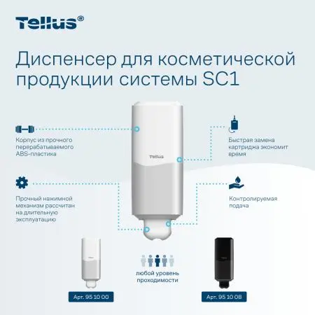 ТОРК: Tellus Диспенсер SC1 1л для жидкого мыла белый