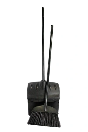 Фото №1 - Вик: Совок-контейнер с крышкой + щетка черный MRY