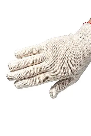 Фото №8 - Перчатки: х/б вязаные с ПВХ 4-х ниточные 7,5класс белые Мастер