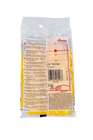 Фото №9 - Vileda: Перчатки многоцелевые L желтый резиновые