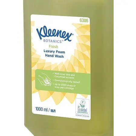 Фото №2 - Kimberly-Clark: Мыло Клинекс 1л пенное Люкс Фреш экстракт алоэ-вера / огурец