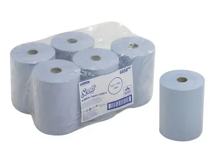 Kimberly-Clark: Полотенца бумажные Скотт Слимролл 1сл 165м/20 синие