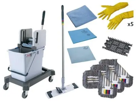 Фото №1 - Vileda: Промонабор №5 Выгодный старт с КомбиСпид Про серо-голубой