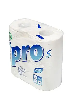 Фото №4 - Бумага туалетная: 2сл 23м целлюлоза цвет белый PROtissue /пач.=4 шт.