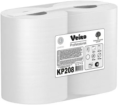 Фото №8 - VEIRO: Полотенца бумажные ЦВ 2сл 100м/20 Comfort белые