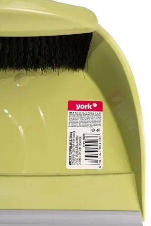 Фото №2 - Хозяйственный инвентарь: Совок для мусора пластик со щеткой "Лень" YORK