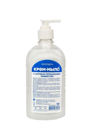 Фото №1 - Мыло жидкое: ФЛОРОДЕЛЬ крем-мыло 520мл антибактериальное с дозатором