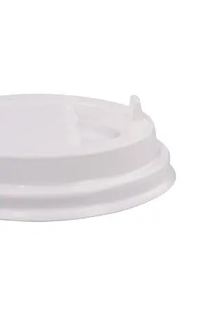 Фото №4 - Одноразовая продукция: Крышка к стакану бумажному d=90мм с питейником (клапан) белая /пач.=100 шт.