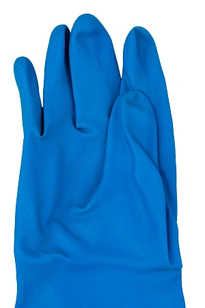 Фото №6 - Vileda: Перчатки многоцелевые XL голубой резиновые