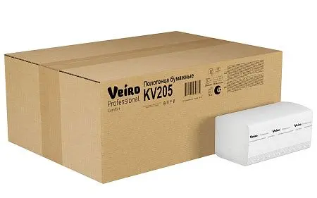 Фото №4 - VEIRO: Полотенца бумажные V 2сл 200л 21х21,6см Comfort белые