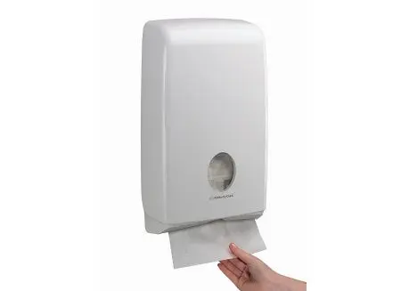 Kimberly-Clark: Диспенсер Аквариус для полотенец в пачках Слимфолд белый