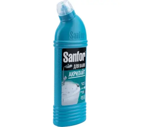 Фото №1 - Чистящее средство: САНФОР АКРИЛАЙТ 750г для акрил.и эмал. ванн, душ.кабин