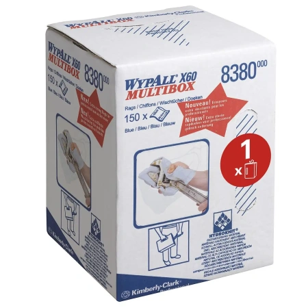 Kimberly-Clark: Салфетки Вайпол Х60 150л 1сл синие